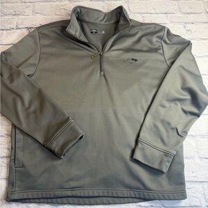 Callaway Men's Light Gray Quarter-Zip Jacket. Size Large
